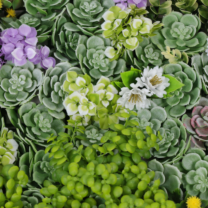 Designer Plants Artificial Dense Succulent Green Wall / Vertical Garden Panel 20" x 20" UV Resistant
