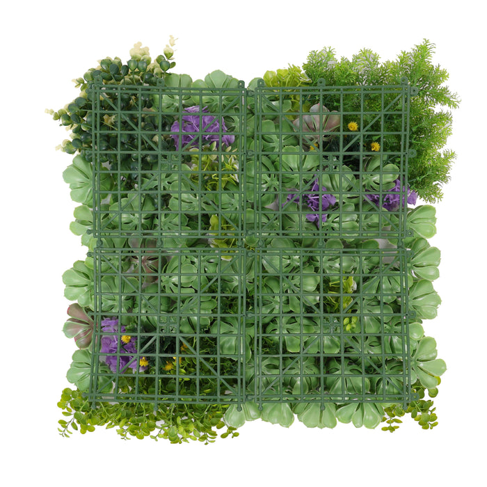 Designer Plants Artificial Dense Succulent Green Wall / Vertical Garden Panel 20" x 20" UV Resistant