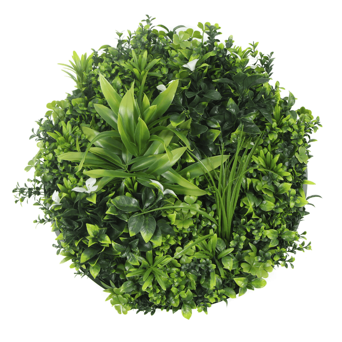 Artificial Green Wall Disc 20" Black Frame