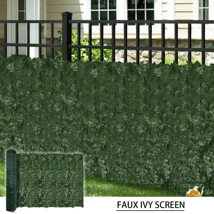 Faux Ivy Privacy Fence Shade Cloth Backing 120"L x 40"H