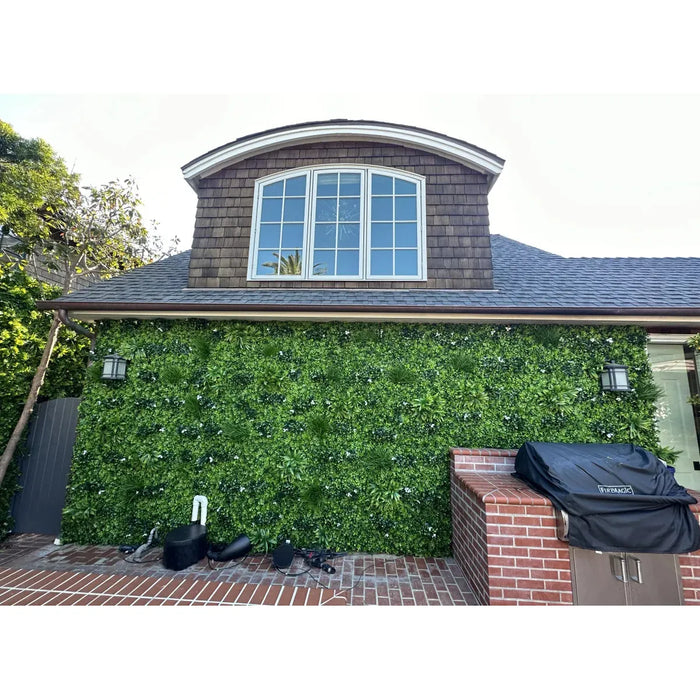 Premium Artificial Flowering Living Wall Hedge Panel