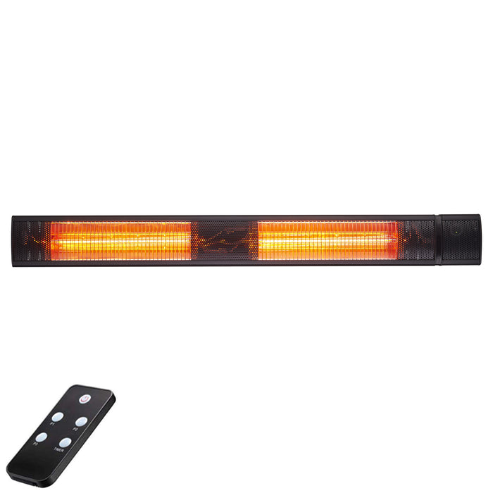 RadTec 38" Golden Tube Electric Patio Heater (G30R) | Infrared | IPX5 Rated | Compact Powerful Heating