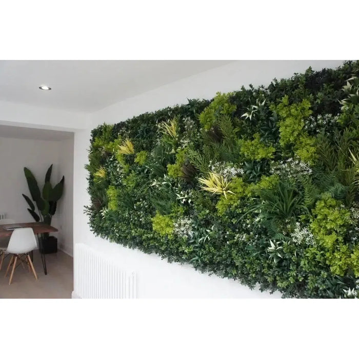 Designer Plants Luxury Garden of Eden 40" x 40" 11SQ FT Ultra Premium Metal Backed Commercial UV Green Wall NFPA Fire Resistant