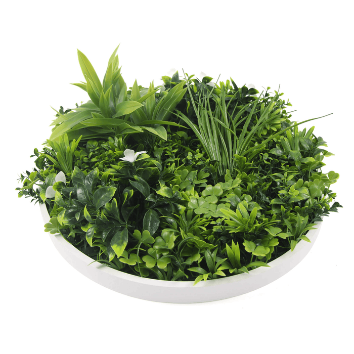 Artificial Green Wall Disc 20" White Frame