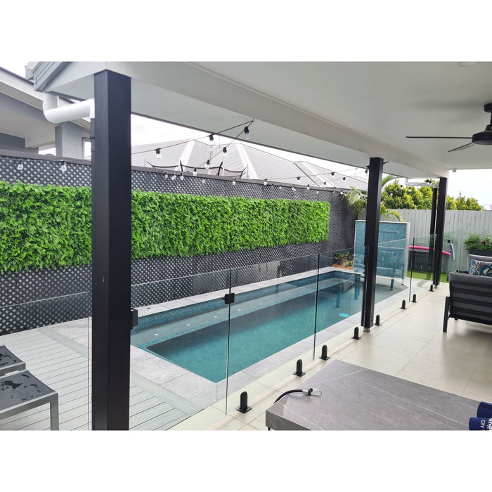 Artificial Ivy Fern Hedge Panel Along a Fece