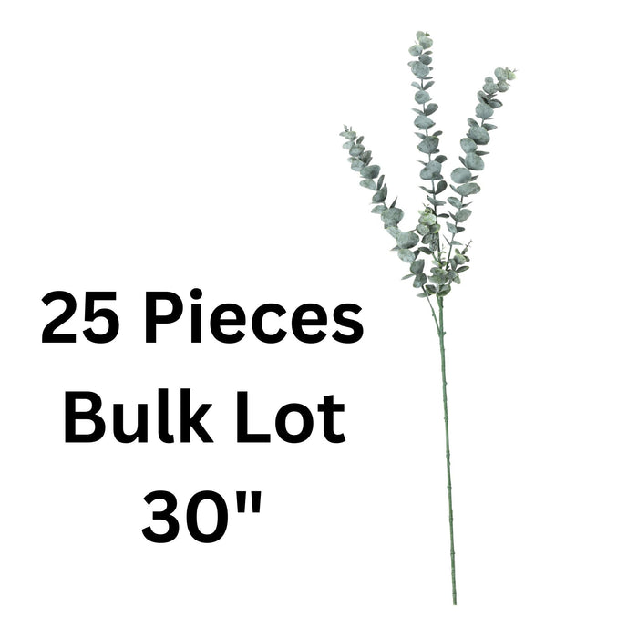 Designer Plants Beautiful Artificial Eucalyptus Stems – 25 Piece Bulk Lot, 30 Inches