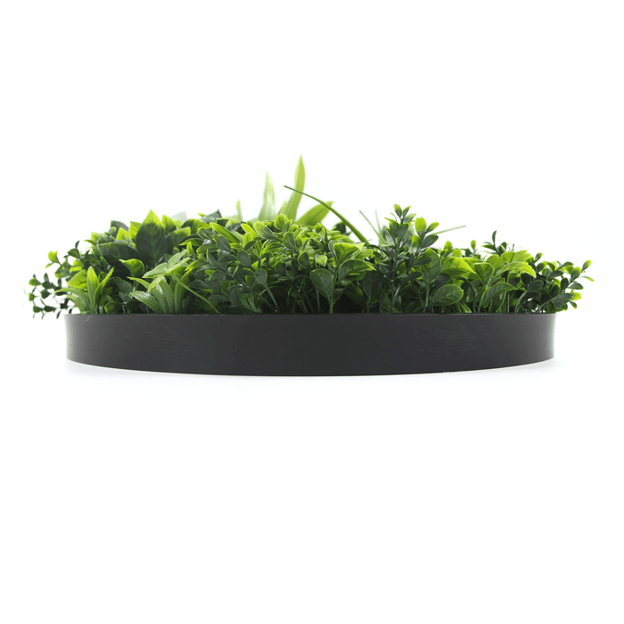 Artificial Green Wall Disc 20" Black Frame