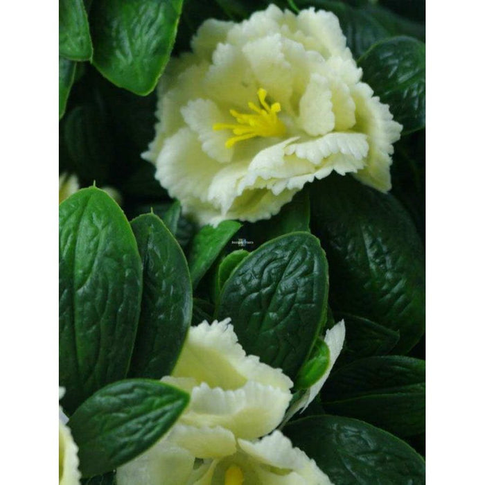 Designer Plants Faux White Rose Bunch UV Resistant 18"