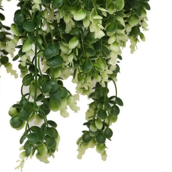 Designer Plants Artificial Spring Evergreen Hanging Basket UV Resistant (Outdoor Proof)