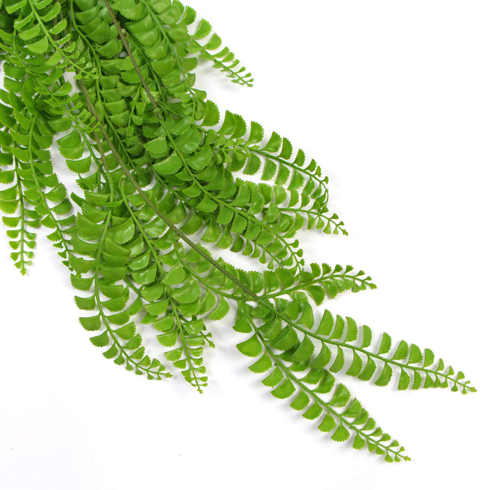 Designer Plants Artificial Dark Green Hanging Button Fern Plant 31" UV Resistant