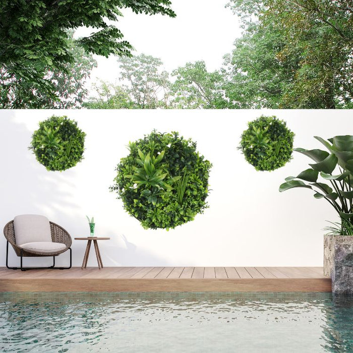 Round Artificial Vertical Garden Disc for Home Backyards
