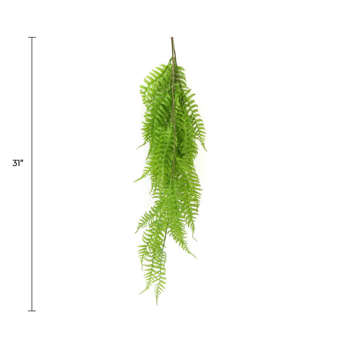Designer Plants Artificial Hanging Bracken Fern 31" Long UV Resistant