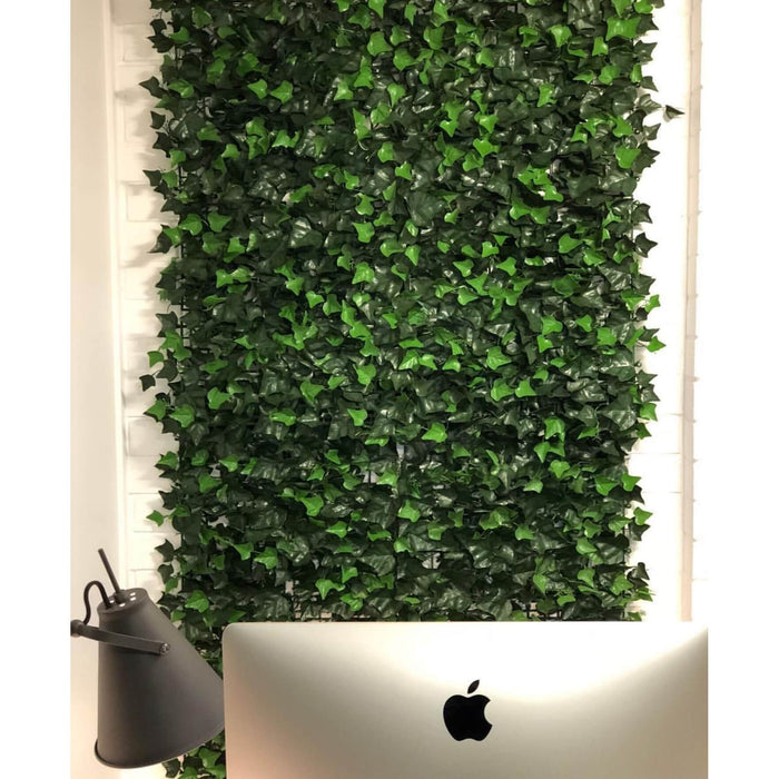 Artificial Ivy Hedge Panels in a Study Office