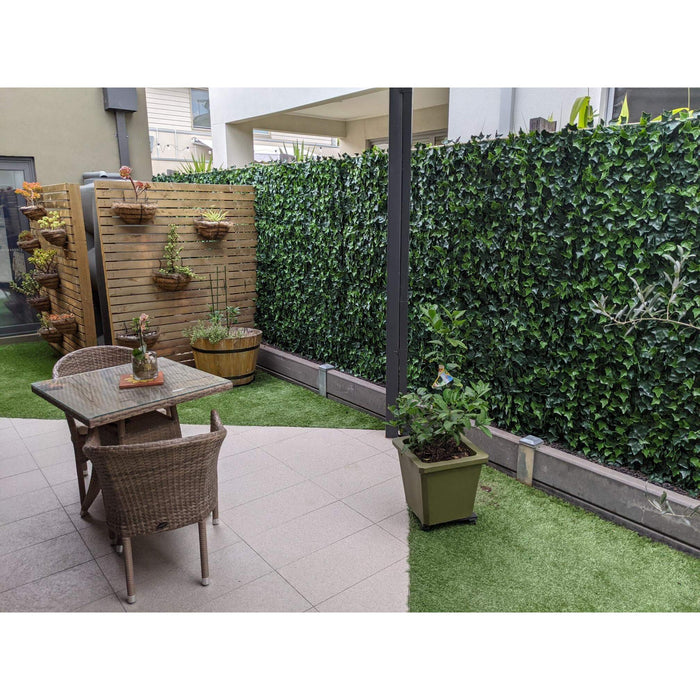 Artificial Ivy Panels onto a fence