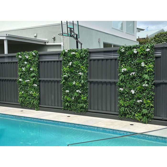 Flowering Faux Green Wall Panel Living Wall Screen