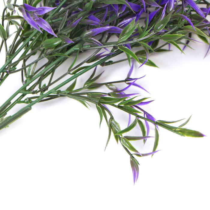 Designer Plants Artificial Purple Two-tone Narrow Leaf Artificial Hanging Ruscus Plant 31" UV Resistant