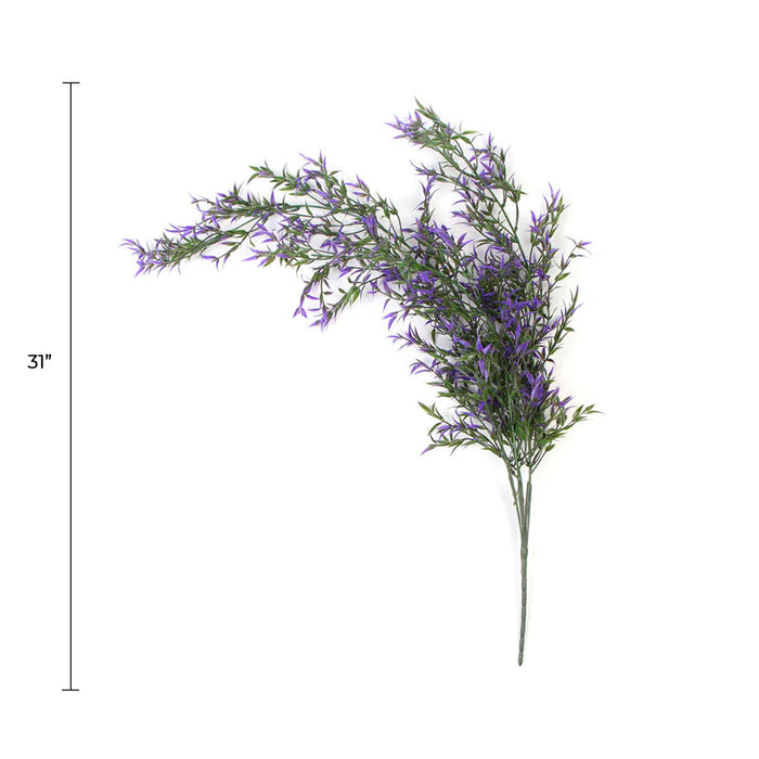 Designer Plants Artificial Purple Two-tone Narrow Leaf Artificial Hanging Ruscus Plant 31" UV Resistant