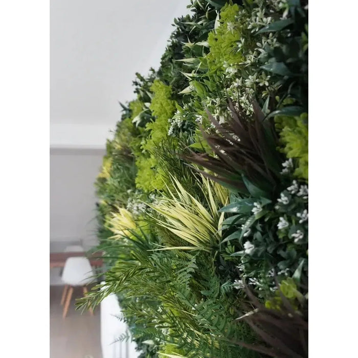 Designer Plants Luxury Garden of Eden 40" x 40" 11SQ FT Ultra Premium Metal Backed Commercial UV Green Wall NFPA Fire Resistant