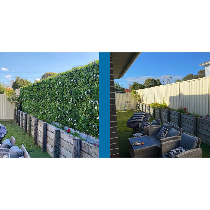 Artificial Green Wall Before and After