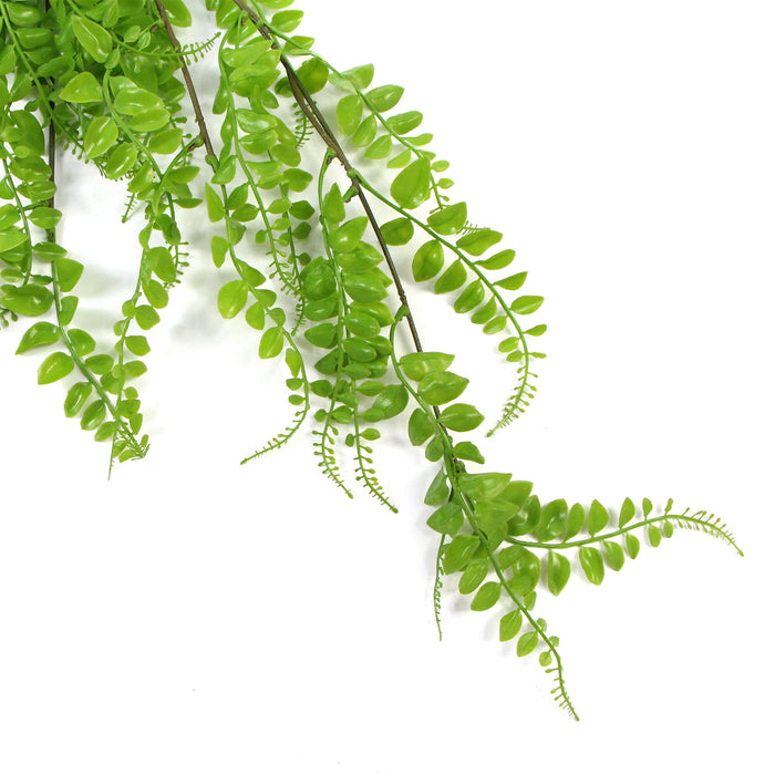 Designer Plants Artificial Light Green Hanging Button Fern Plant 31" UV Resistant