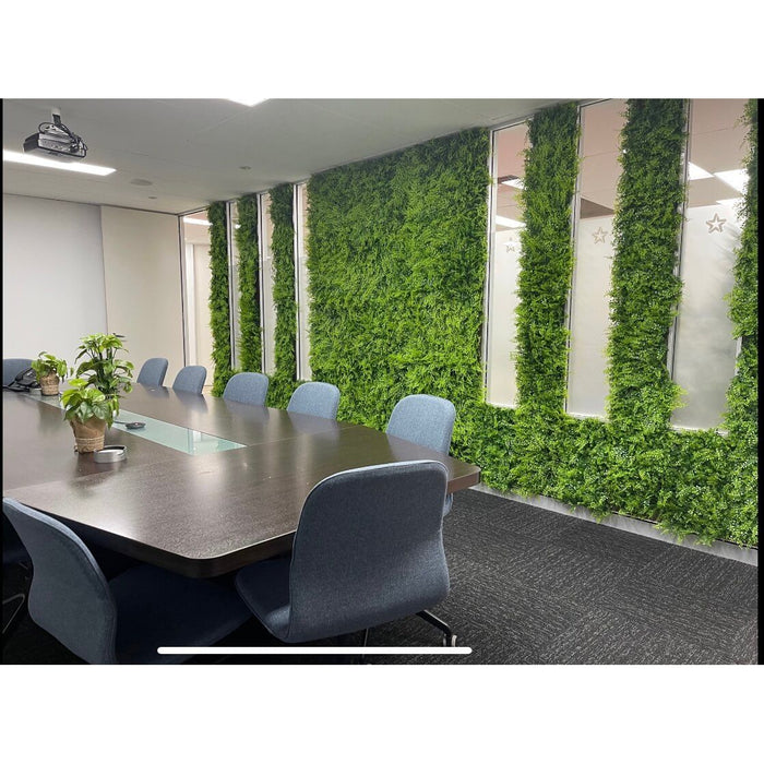 Artificial Green Wall Panel Installed onto an Office in Miami