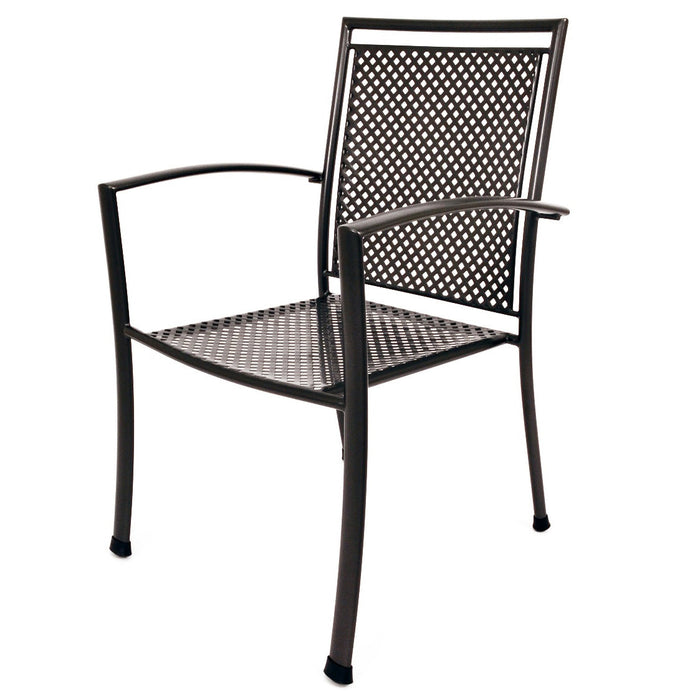 Reno Wrought Iron Arm Chair - Set Of 6