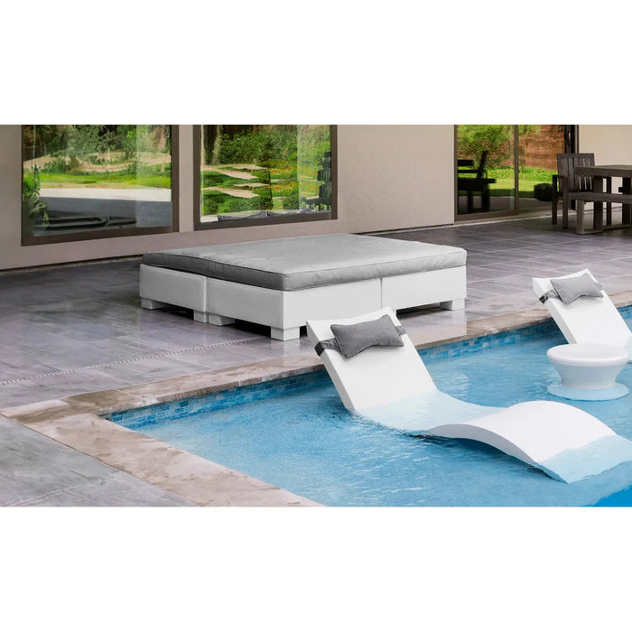 Ledge Lounger Affinity Square Sunbed With Flat Cushion