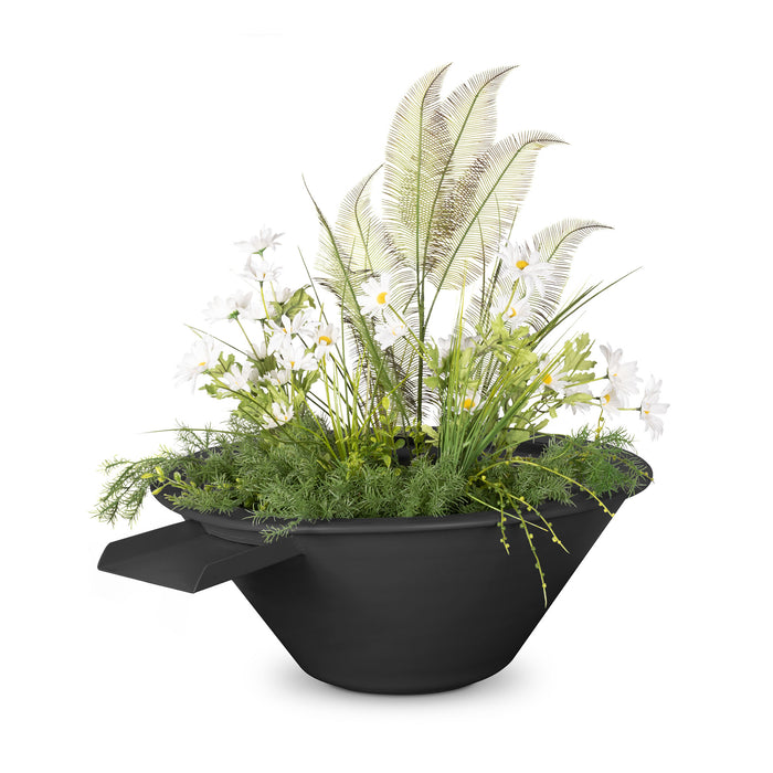The Outdoor Plus Round Cazo Planter & Water Bowl - Metal Powder Coat