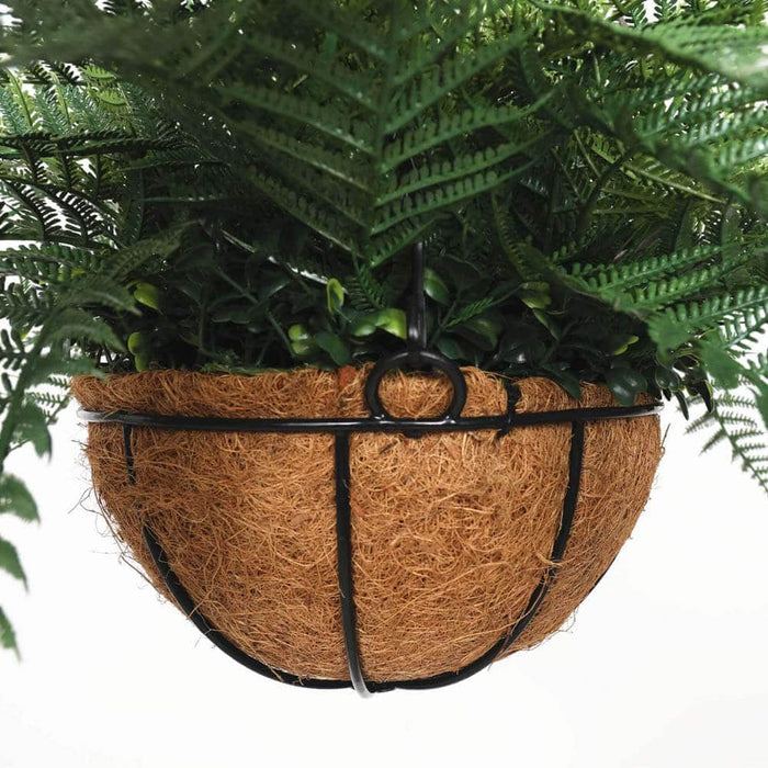 Designer Plants Artificial Potted Fern Hanging Basket (Fresh Green) UV Resistant