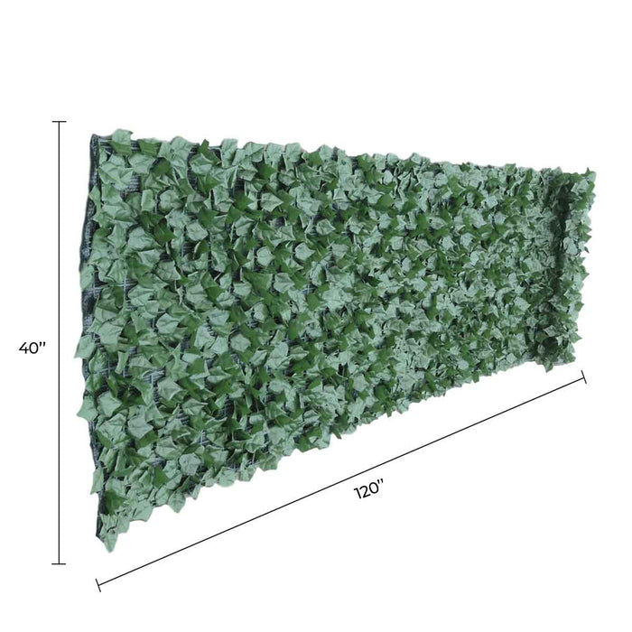 Designer Plants Faux Ivy Privacy Fence Shade Cloth Backing 120"L x 40"H 33SQ FT