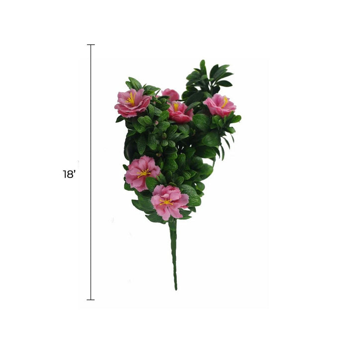 Designer Plants Faux Pink Rose Bunch UV Resistant 18"