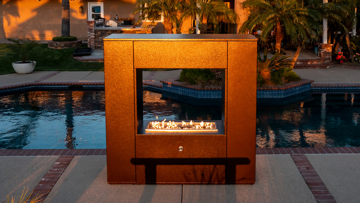 The Outdoor Plus Williams Fireplace - Corton Steel