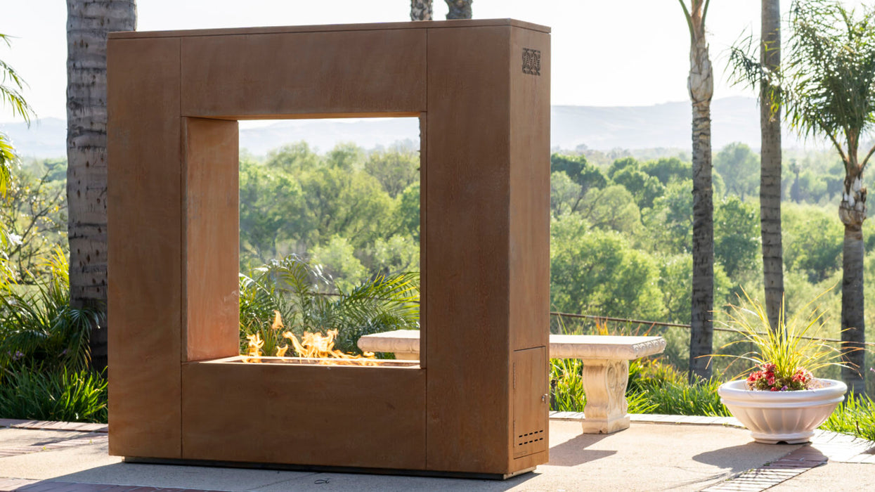 The Outdoor Plus Williams Fireplace - Corton Steel