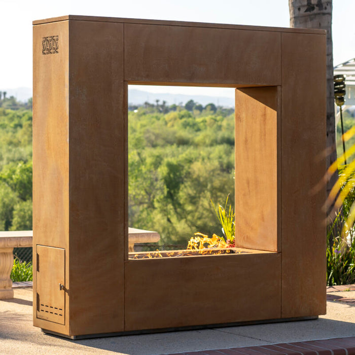 The Outdoor Plus Williams Fireplace - Corton Steel