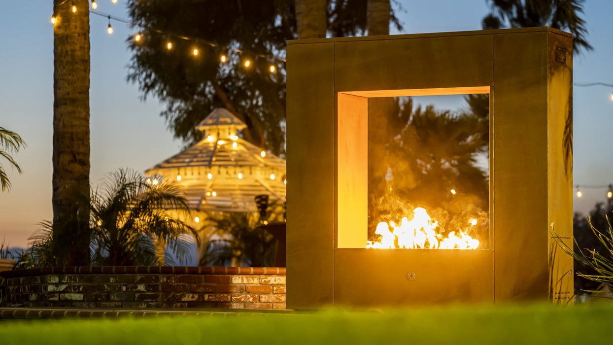 The Outdoor Plus Williams Fireplace - Corton Steel