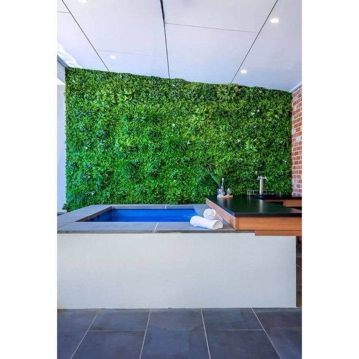 Luxury White Oasis Artificial Vertical Garden 40" x 40" 11SQ FT Commercial Grade UV Resistant