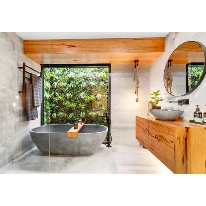 Artificial Vertical Garden Outside a Bathroom Window Renovation