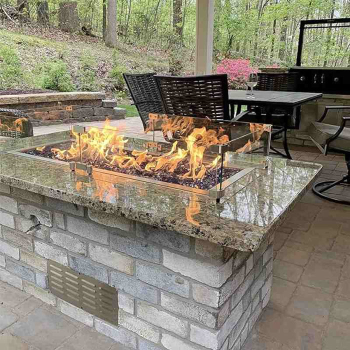 HPC Fire 14x4.5 Stainless Steel Louvered Enclosure Vents (set of 2)