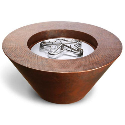 Hammered Copper Fire Bowl with Torpedo Burner