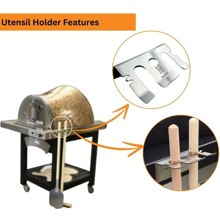 HPC Fire Utensil Holder for Outdoor Pizza Oven