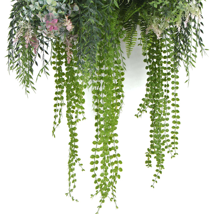 Designer Plants Imitation Premium Gold Artificial Hanging Green Wall Disc 15"