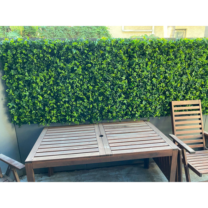 Artificial Hedge Panels on a patio