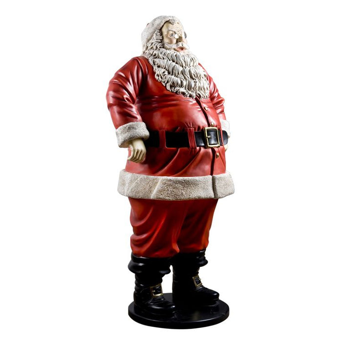 6' Foot Jolly Santa Fiberglass Display