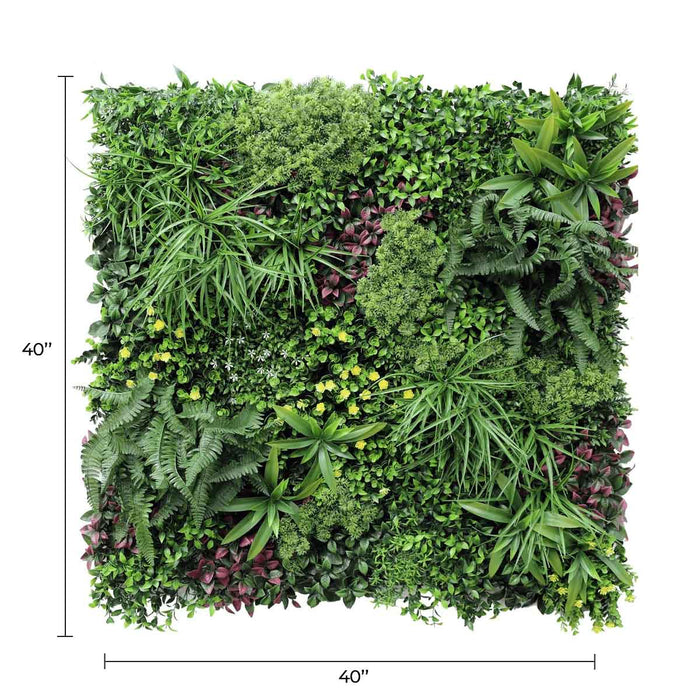 Designer Plants Luxury Country Fern Artificial Vertical Garden 40" x 40" 11SQ FT Commercial Grade UV Resistant