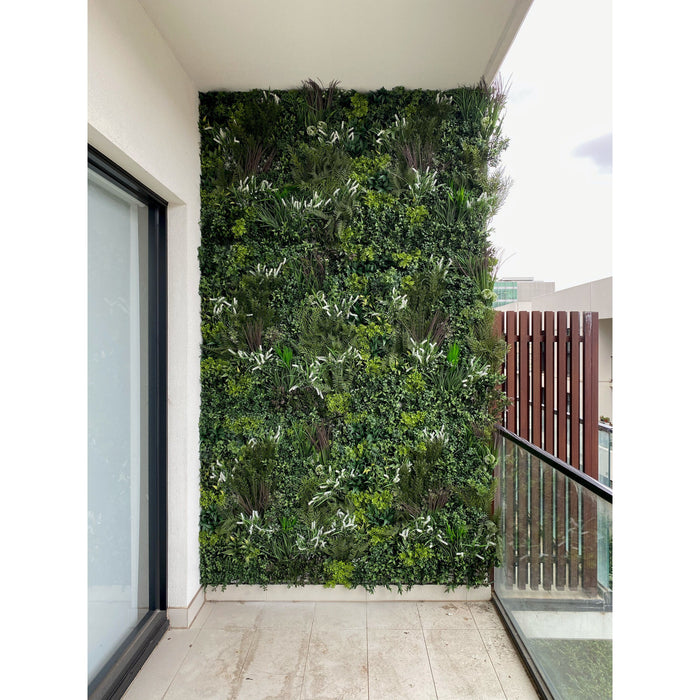 Premium Artificial Green Wall on Condo Balcony