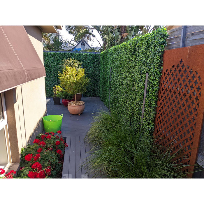 Outside Area Enhance with a Faux Plant Wall Garden