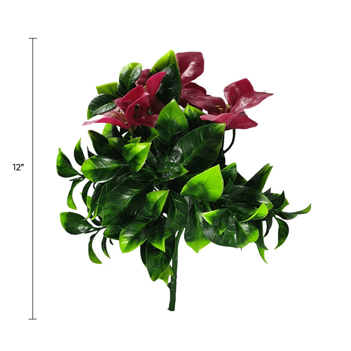 Pink Bougainvillea Flower Stem 12" UV Resistant