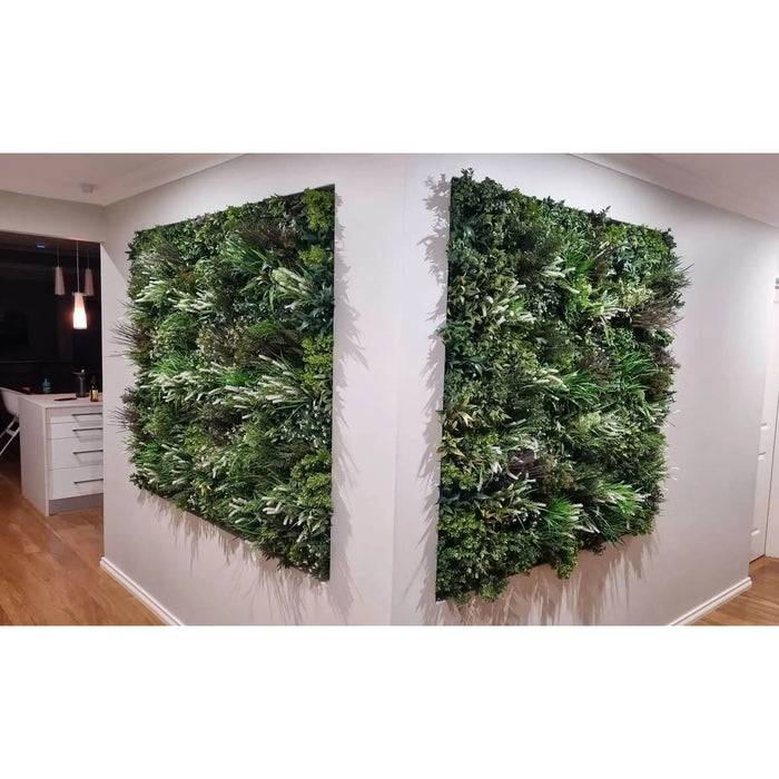 Designer Plants Luxury Garden of Eden 40" x 40" 11SQ FT Ultra Premium Metal Backed Commercial UV Green Wall NFPA Fire Resistant