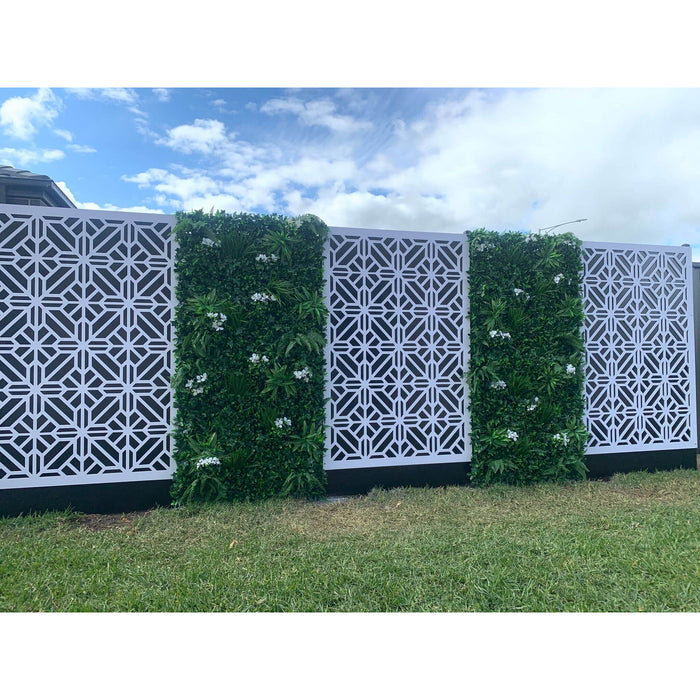 Luxury Snowy White Artificial Vertical Garden 40" x 40" 11SQ FT Commercial Grade UV Resistant