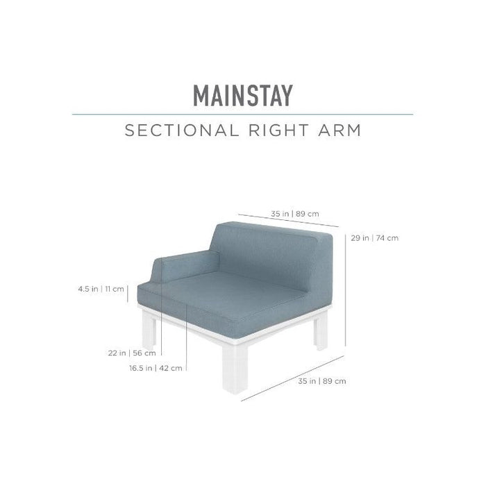 Ledge Lounger Mainstay Sectional Right Armchair